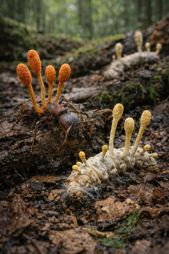 Algunos hongos manipulan insectos