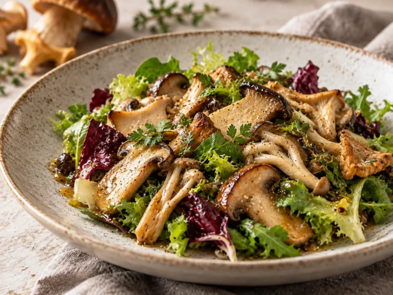 Ensalada de Setas con Vinagreta de Miel