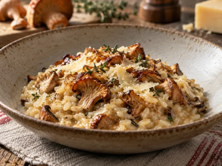 Risotto de Níscalos con Queso Gruyère y Cebolla Caramelizada