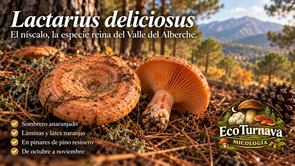 Níscalo Lactarius deliciosus en pinar del Valle del Alberche